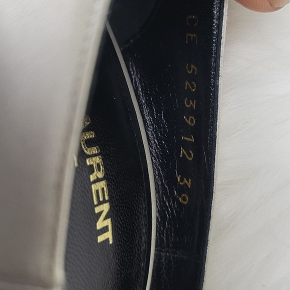 Saint Laurent Swarovski Crystal-embellished Satin run small - Picture 12 of 13